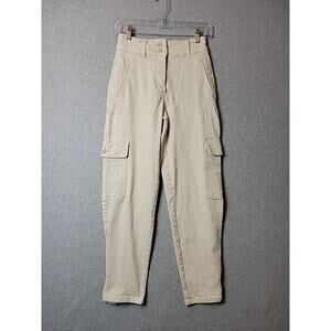 Aritzia Wilfred Free Cotton GD Birch Pull On Modern Cargo Pants Women's Size 0